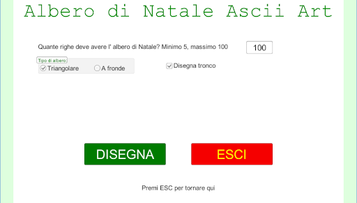 Albero di Natale Ascii Art Screen 3