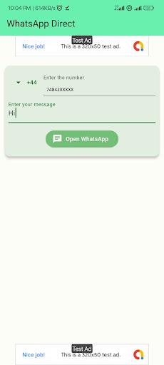 Bulk Messenger WApp Screen 3