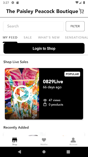 Screenshot of The Paisley Peacock Boutique