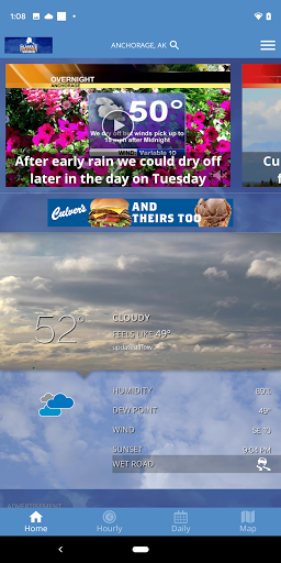 Screenshot of Alaska's Weather Source