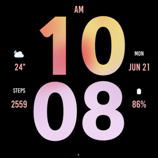 Big Pink Watch Face Logo