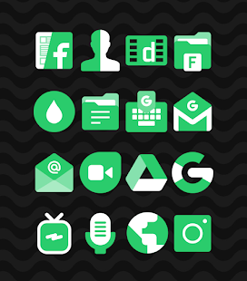 สีเขียว - ภาพหน้าจอของ Icon Pack