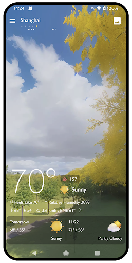 Android application Weather Wallpaper ：VR & Radar screenshort