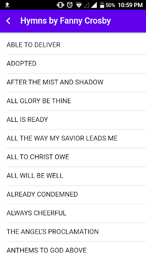 Hymns by Fanny Crosby Screen 2