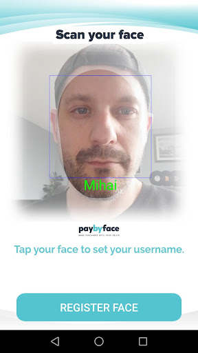 PayByFace Consumer App Screen 3