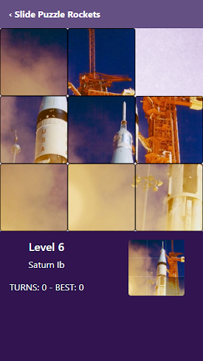 Slide Puzzle Rockets Screen 2