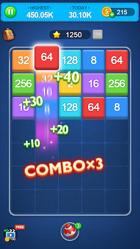 Android application 32K - 2048 number game screenshort