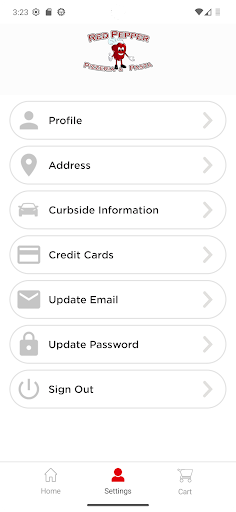 Screenshot of Red Pepper Pizzeria & Pasta