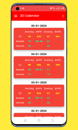 2D/3D Daily Screen 3