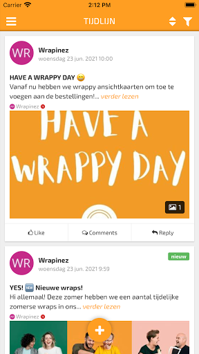 Android application Wrapinez screenshort