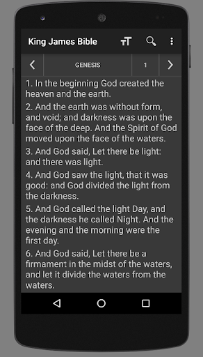 Screenshot of King James Version Bible (KJV)