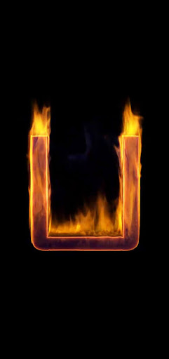 Fire Letter U Live Wallpaper Screen 3