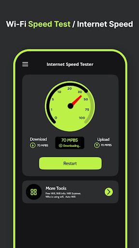 Android application Internet Speed Test:Wifi speed screenshort