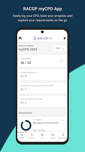 Android application myCPD screenshort