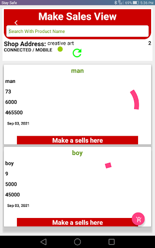 Android application OGB MAXXS screenshort