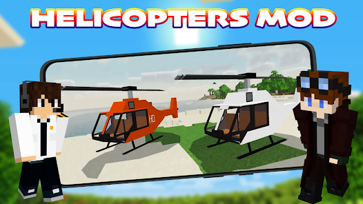 Helicopters Mod For MCPE 1.0 APK + Мод (Unlimited money) за Android