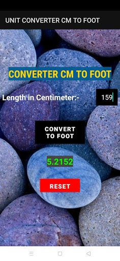 UNIT CONVERTER CM TO FOOT Screen 2