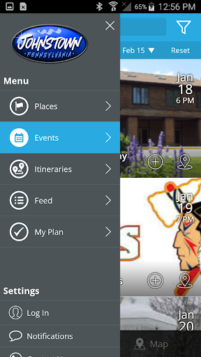 Android application Visit Johnstown screenshort