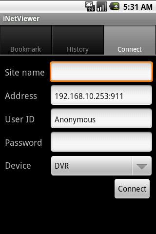 Android application iNetViewer screenshort