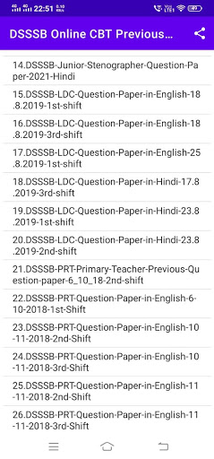 DSSSB Online CBT Previous Year Screen 3