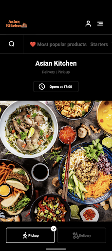 Android application Asian Kitchen screenshort