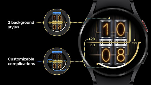 Nixie Numbers Watch Face