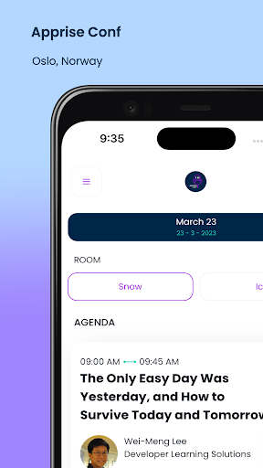 Android application Apprise Conf screenshort