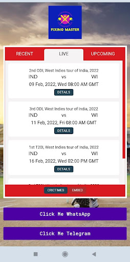 Cricket Score and Prediction Screen 2
