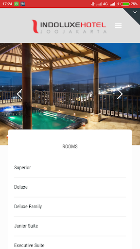 Android application Indoluxe Hotel screenshort