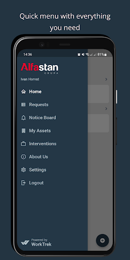 Android application Alfastangrupa screenshort