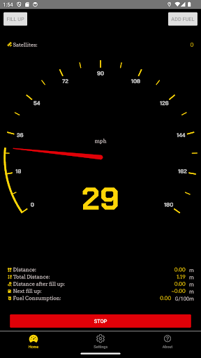 Android application Speedometer screenshort