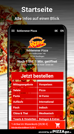 Schlemmer Pizza Reutlingen Screen 2