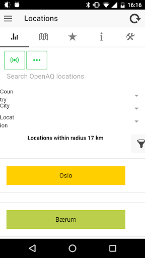 Open Air Quality Screenshot