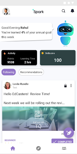 Android application Spark by EdCast screenshort