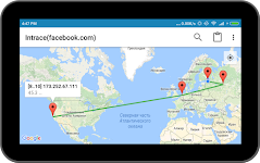 screenshot of Intrace: Visual traceroute
