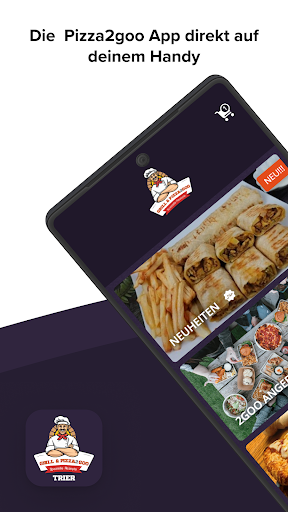 Android application Pizza2goo screenshort