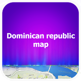 Dominican republic map travel icon