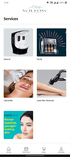 Willow Medical Aesthetics Screen 2