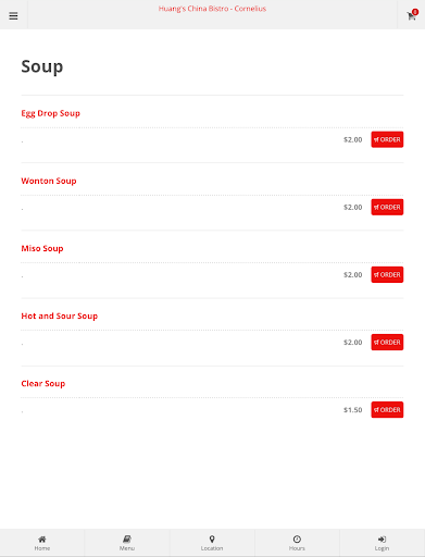 Huangs China Bistro Cornelius Online Ordering