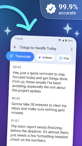 Screenshot of Voice to Text: AI Transcribe