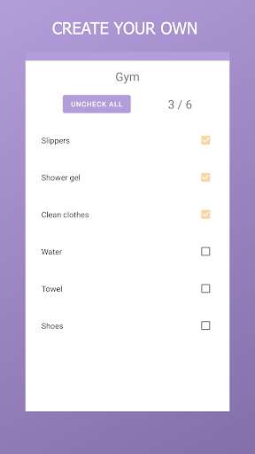 Itemist - checklists, kept sim Screen 2