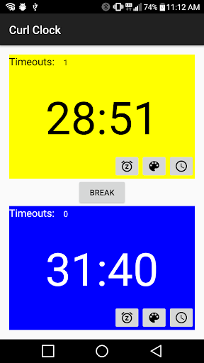 Android application Curl Clock screenshort