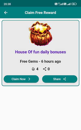 House Of Fun Reward Daily