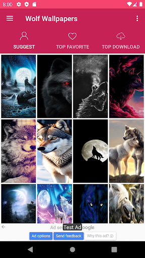 Android application The Wolf Wallpapers screenshort