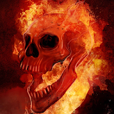 fire skulls live wallpaper icon