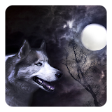 Wolf and Moon Live Wallpaper icon