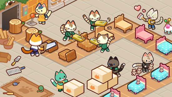 Idle Cat Tycoon : Furniture craft shop