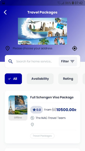 NAC Travel App Screen 3