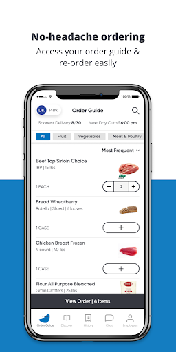 Android application Bartur Foods screenshort