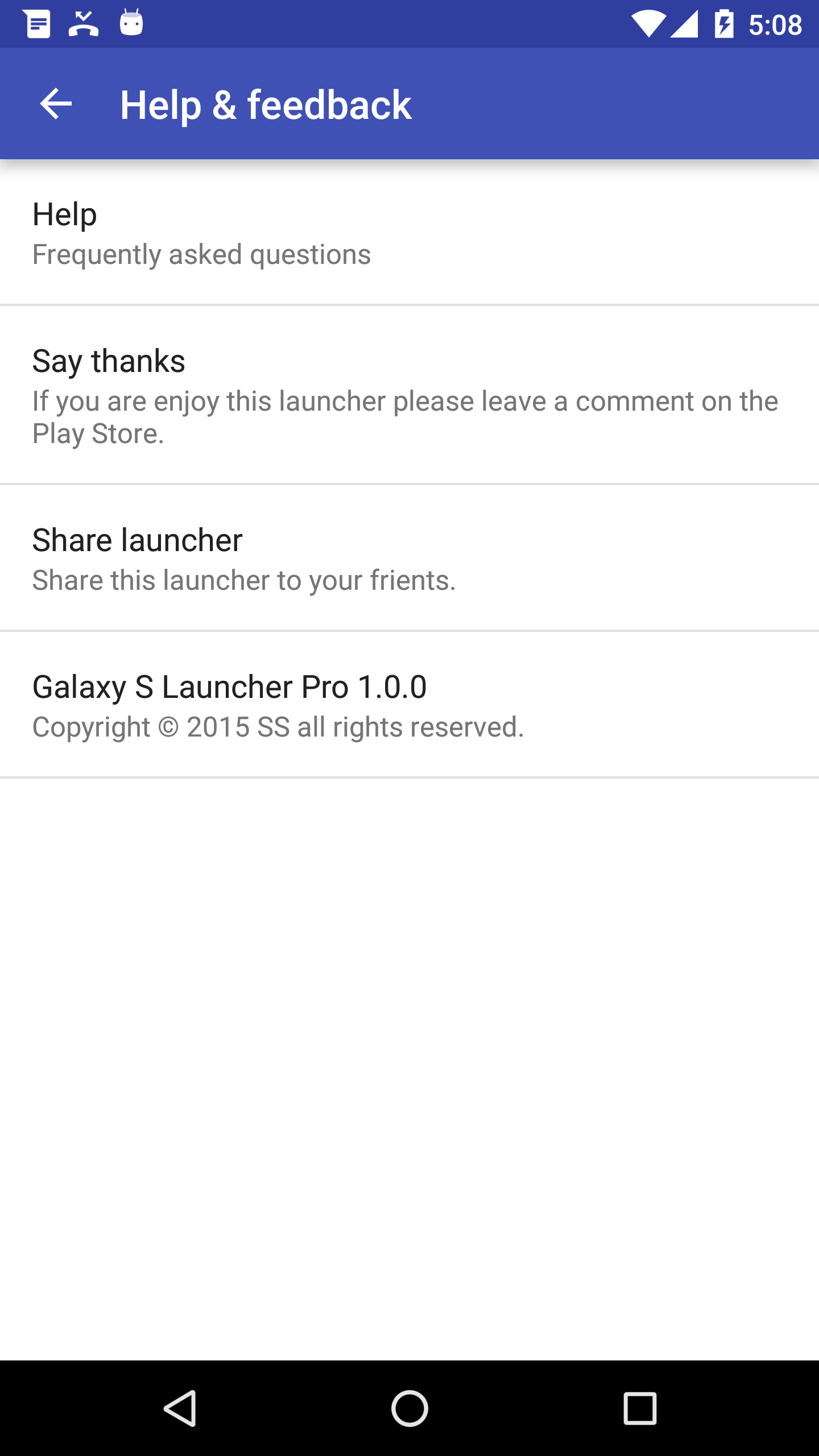 Android application S Launcher Pro for Galaxy screenshort